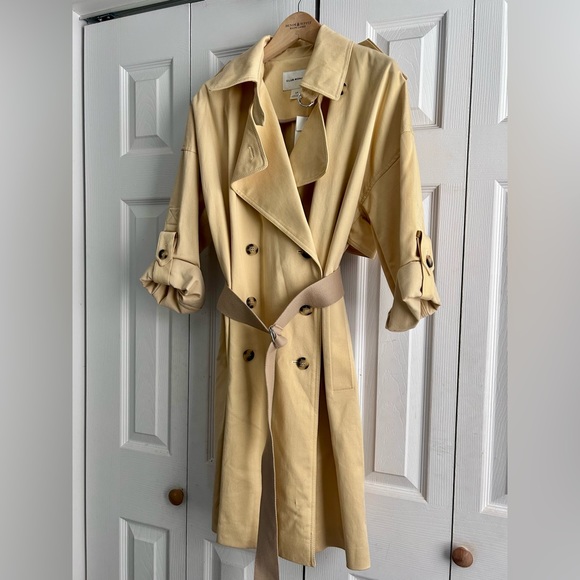 Club Monaco Trench Coat Sz Small - Picture 7 of 11